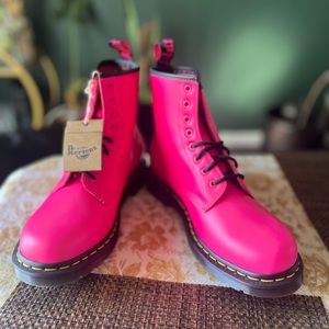 Neon pink Dr martens
